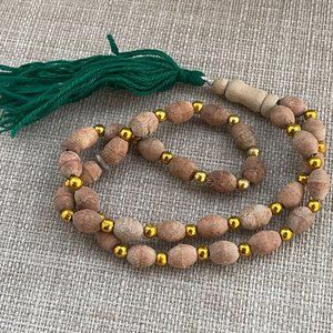 Handmade Tasbeeh Brown Real Wood Beads Islamic Prayer Beads New